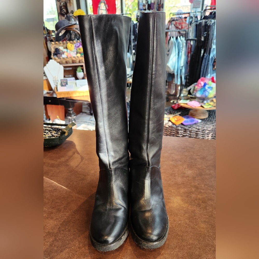Diane von Furstenberg Women's Ainsley Tall Leather Riding Boots